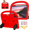 Kids Case for Apple iPad Air 11 inch M3/M2 &amp iPad Pro 11 inch M5/M4 (2025/2024) with Pencil Holder/Handle/Kickstand Lightweight Soft EVA Foam Shockproof Stand Girls Boys Cover Red Bird