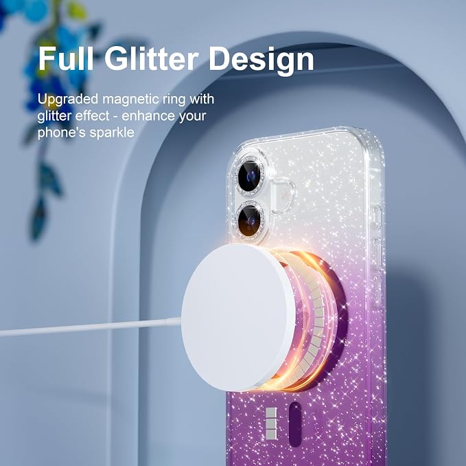 Glitter Clear/Purple