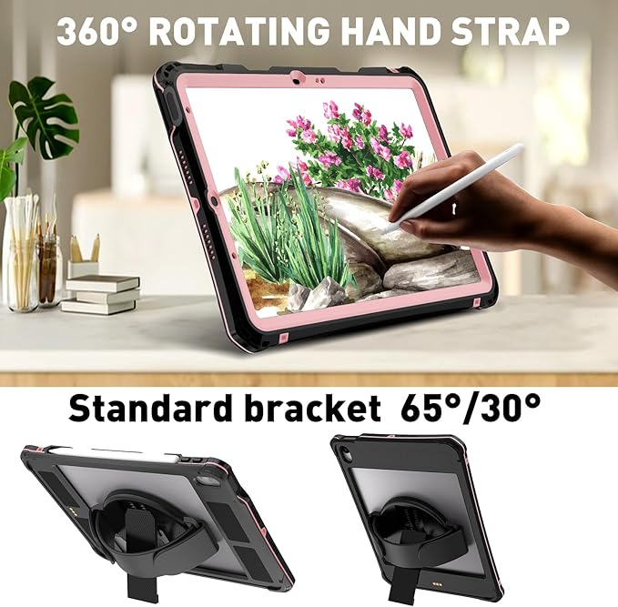 for iPad Air 11 Inch Case Waterproof M2 (2024) M3 (2025)Case for iPad Air 6th/5th/4th Gen (2024/2022/2020) Built-in Screen Protector 6.6FT Waterproof &amp 2.6FTDrop Protection (Purple)