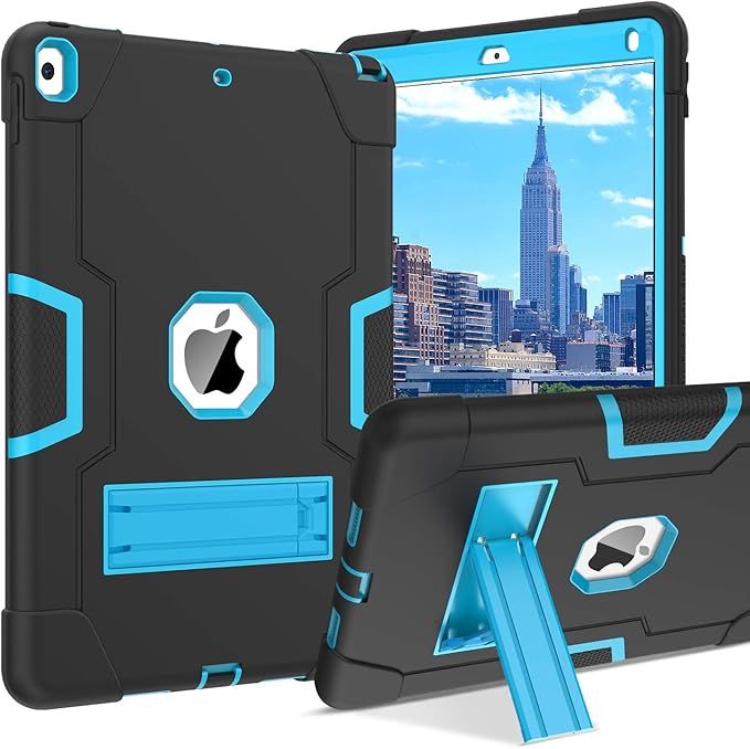 BENTOBEN for iPad Air 3 10.5 2019 Case iPad Pro 10.5 2017 Case 3 Layers Heavy Duty Rugged Shockproof Kickstand Protective Tablet Case Cover for iPad Air 3rd Gen/iPad Pro 10.5 Inch Blue/Black