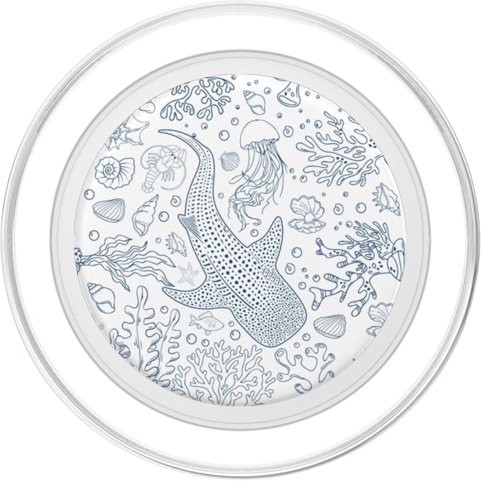 Blue Whale Shark Ocean Sea Lover PopSockets PopGrip for MagSafe
