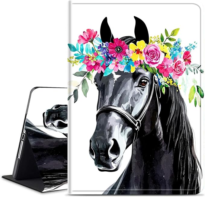 Flower Black Horse