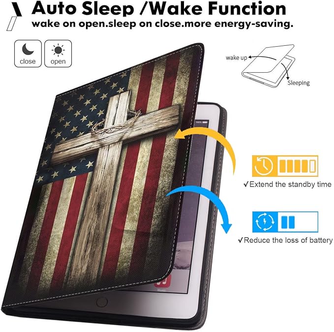 American Flag and Cross