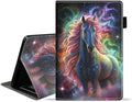 Case for All-New Amazon Kindle Fire HD 10 &amp 10 Plus Tablet (13th/11th Generation 2023/2021 Release) 10.1 - Premium PU Leather Stand Cover with Smart Auto Wake Rainbow Horse