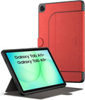 Poetic Explorer Magnetic for Samsung Galaxy Tab A11+ Plus(2025)/ A9+ Plus (2023) Stand Folio Cover Super Strong Magnetic Fidget Mount for Galaxy A9 Plus /A11 Plus Tablet Dark Red