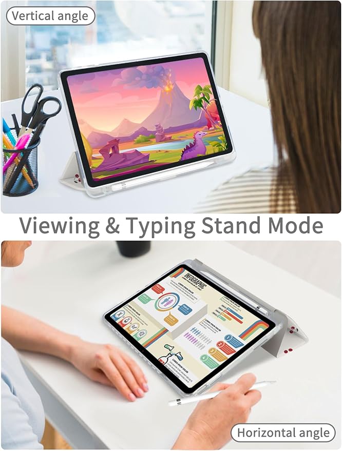 Fycyko Trifold Stand Case for iPad 10.2 InchiPad 9th/8th/7th Generation 2021/2020/2019 Aesthetic Small Cherry Patterm with Pencil Holder Shockproof Protective CoverSmall Cherry