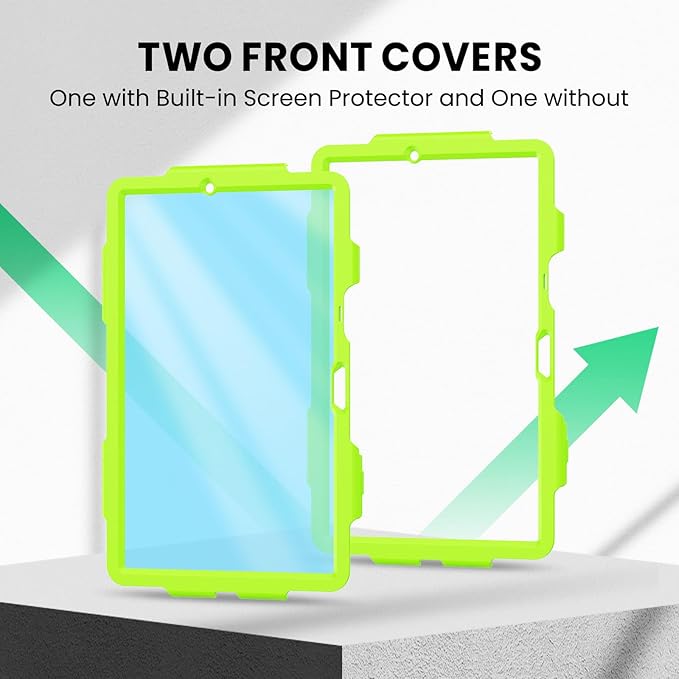 SEYMAC Case for Samsung Galaxy Tab S11 5G 2025 11 Inch Heavy Duty Shockproof Protective Case with Screen Protector 360° Rotating Stand Hand/Shoulder Strap and Pen Holder Green