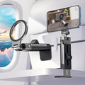 Airplane Travel Essentials Men Phone HolderPlane Phone Mount for MagSafeFoldable Magnetic Phone Stand for Desk 360° Swivel Universal in Airplane Gadgets Spring Break Essentials for iPhone 17