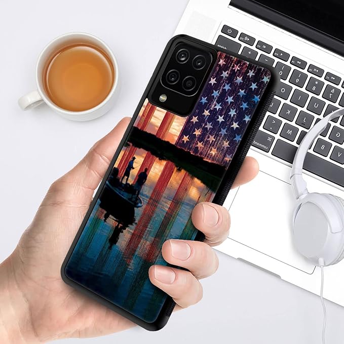 Fishing Red Usa Flag