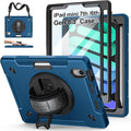 Case for iPad mini 7 (A17 Pro)/ Mini 6 8.3 INCH: TPU Cover for iPad mini 7th/6th Generation 8.3 Inch with Screen Protector- Stand + Handle + Shoulder Strap + Pencil Holder- Blue