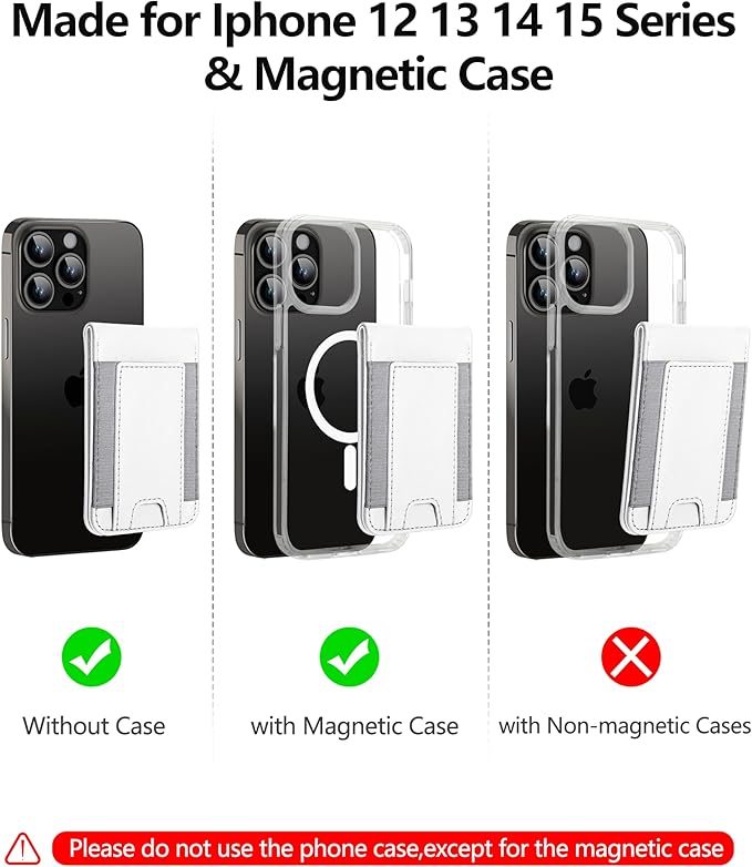 ExtreLife for Magsafe Wallet Adjustable Stand Open ID Window Magnetic Wallet for iPhone 17/16/15 Pro Max/15 Pro/15/15 Plus/14 Pro Max/14 Pro/14/13/12 Series 9 Card Holder White