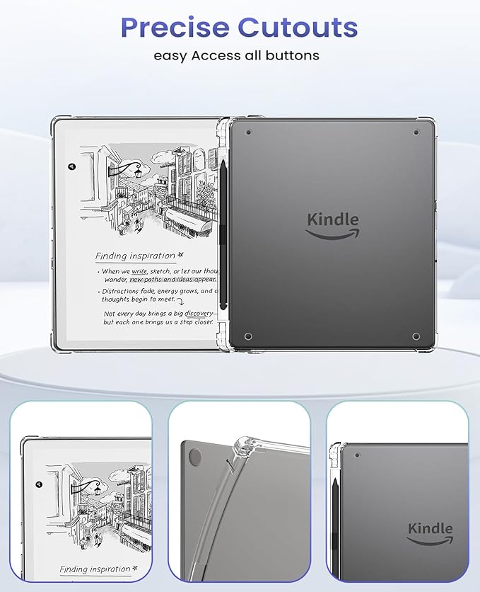 Case for Amazon Kindle Scribe 11” Paper-Like DisplayNOUKAJU Tablet Protection Case with Pen SlotClear Soft Flexible TPUProtection Cover for Kindle Scribe 2025 New Model 11inch(Clear)