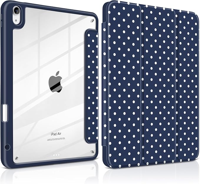Navy Blue white dot