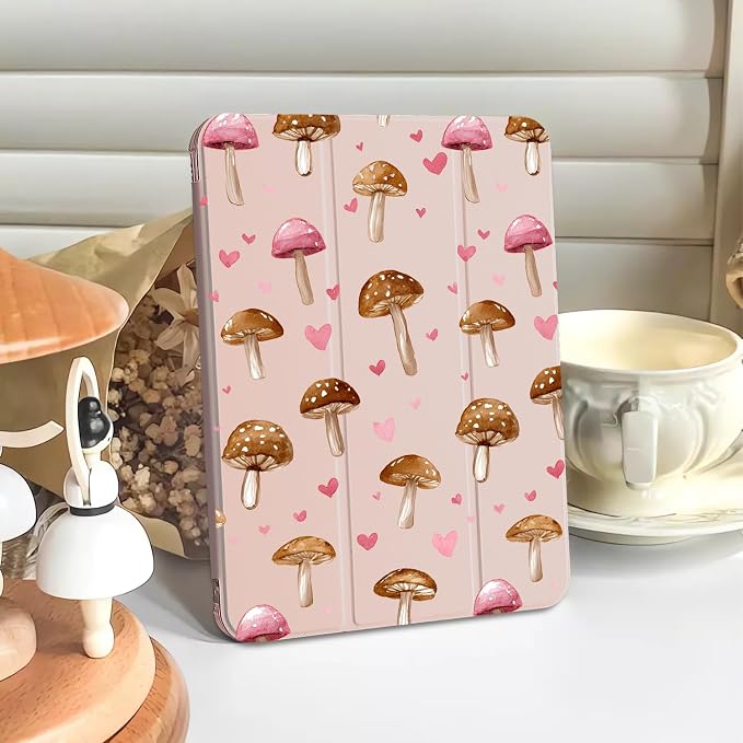 Pink brown mushrooms