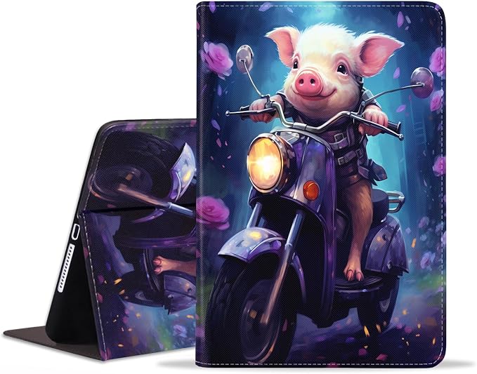 Funny Pig Riding Motorcycle