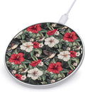 Hummingbirds Hibiscus Flowers Wireless Charger Anti-Slip Wireless Charging Pad Slim Charger Mat for Men Women