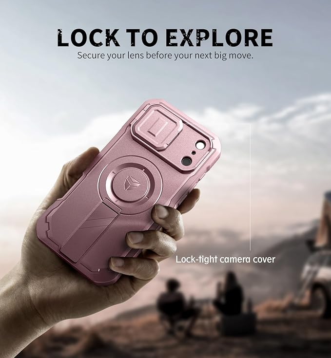 Dexnor for iPhone 17 Pro Max Case [2 Front Frame &amp Built-in Flip Camera Cover &amp Kickstand] Compatible with MagSafe Heavy-Duty Shockproof Portection Case with Screen Protector 6.9 inch Peon