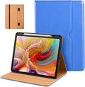 DTTO for iPad Pro 13 inch Case (M5/M4) 2025/2024 Premium Leather Business Folio Stand Cover with Pencil Holder - Auto Wake/Sleep &amp Multiple Viewing Angles Built in Hand Strap &amp Pocket Royal