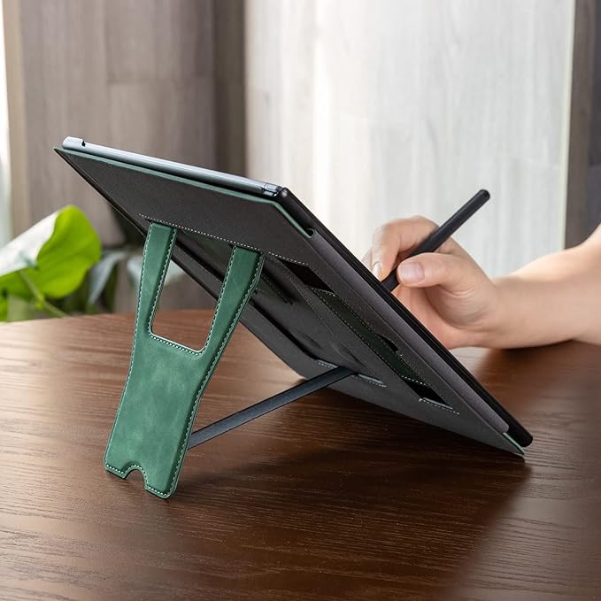 CoBak Case for Remarkable 2 Paper Tablet Two Viewing Angles - Lightweight and Hard Back Shell Protective Book Folio Cover with Built-in Pen Holder - for 10.3 2020 Released (with Stand Emerald)