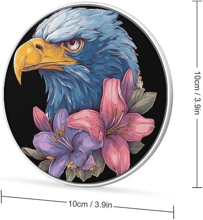 Angry Eagle1 Lily Flower Phone Charger Magnetic Charging Pad Anti-Slip with USB Cable