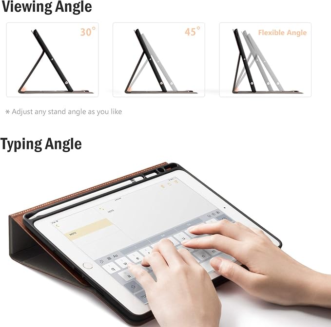 Antbox Case for iPad Pro 10.5 / iPad Air 3 with Built-in Pencil Holder Auto Sleep/Wake Function PU Leather Smart Cover for iPad Air 3 10.5 Inch 2019/iPad Pro 10.5 2017 (Brown)