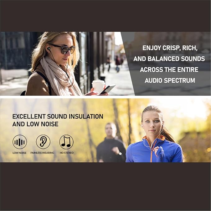 2026 Completely Upgraded Version Earbuds Stereo in-Ear Headphones 3-Year Warranty for Samsung Galaxy S25 S24 S23 S22 S21 S20 Note 10 10+ with Microphone and Volume Remote Type-C Connector-Black