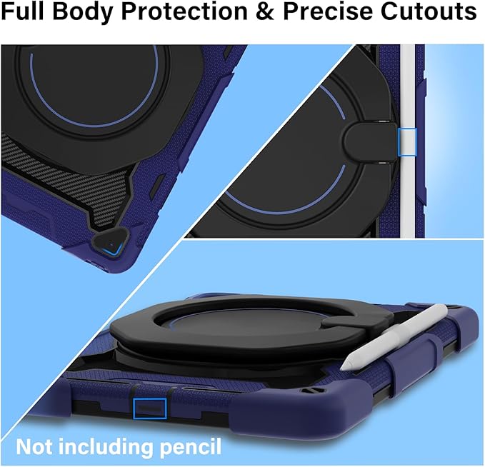 ROISKIN for iPad 6th 5th Generation Case 9.7 Inch Pro 9.7 Air 2 with 360 Kickstand Hand Strap [Screen Protector 15ft Drop Protection] Heavy Duty Air 2 /Pro 9.7 / iPad 6th 5th Gen Case for Kids
