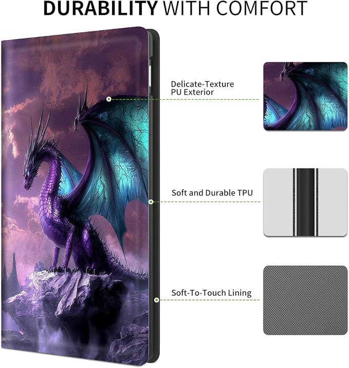 Purple Dragon with Blue Wings