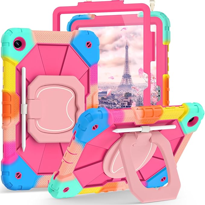 Case for Galaxy Tab A9+/ A9 Plus Cases 11 Inch (SM-X210/X216/X218) with Screen Protector/360 Rotating StandMilitary Grade Shockproof Cover for Samsung A9 Plus Tablet Case