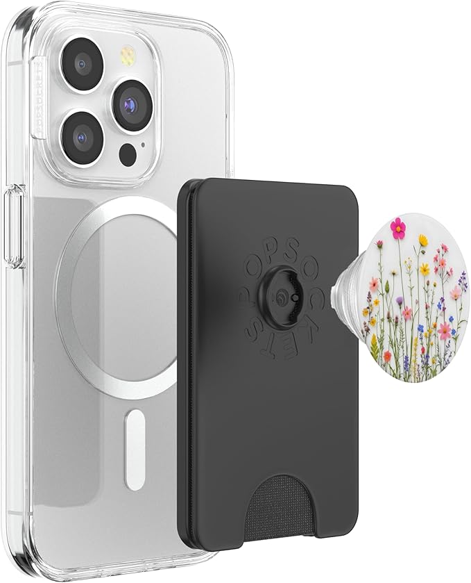 Mixed Flower Bouquet Floral Pattern PopSockets PopWallet for MagSafe