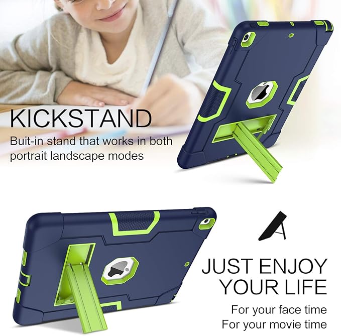 BENTOBEN for iPad Air 3 2019 Case iPad Pro 10.5 2017 Case 3 Layers Heavy Duty Rugged Shockproof Kickstand Sturdy Protective Tablet Cases for iPad Air 3rd Gen/iPad Pro 10.5 2017 Dark Blue/Green