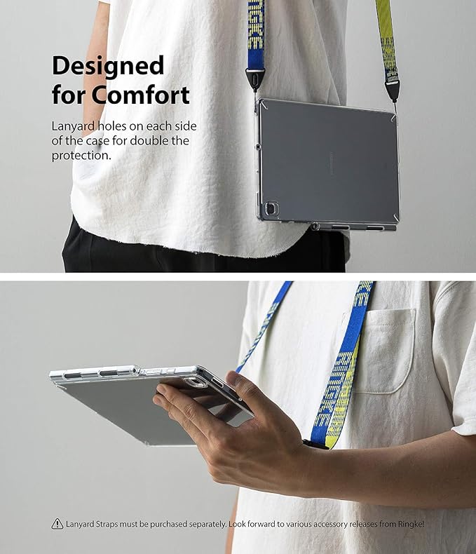 Ringke Fusion Case [Built-in Pen Holder] Compatible with Samsung Galaxy Tab S6 Lite Case 10.4 Inch 2024/2022 / 2020 Transparent Hard Back Shockproof Cover - Clear