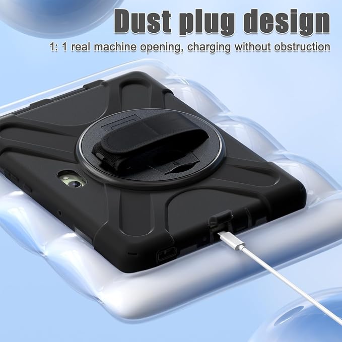 ZenRich Rugged Case for Galaxy Tab Active 5 Pro/Active 4 Pro 10.1-inchFull-Body Shockproof Protective Case w/ 360 Rotating Kickstand Hand Strap Shoulder Belt