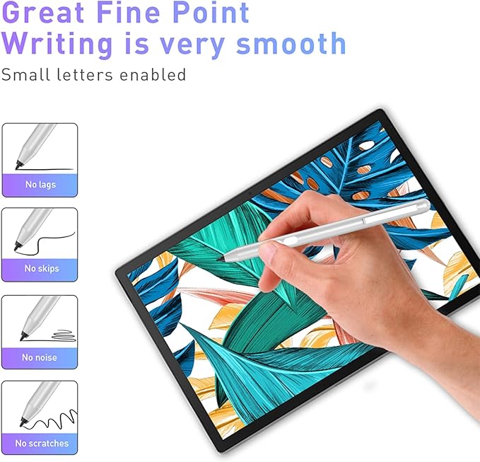 Active Stylus Pen for HP OmniBook Envy x360 Pavilion x360 Spectre x360 2500h Battery Life Rechargeable Touchscreen Pen with Palm Rejection &amp 1024 Pressure Sensitivity for HP Touchscreen Laptops
