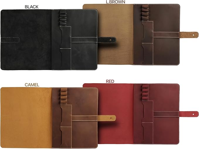 Londo Genuine Leather Tablet Cover – iPad Pro 12.9 Case with Two Card Slots &amp Leather Pen/Apple Pencil Holders