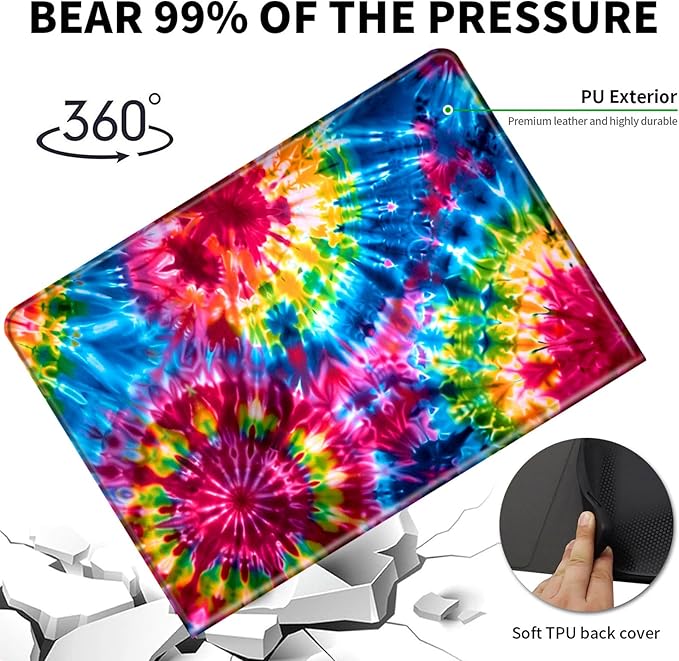 Case for Microsoft Surface Pro 7 Plus/7/6/5/4 12.3 Inch TabletLeather Folio Adjustable Stand for Surface Pro Case 12.3Rainbow Color