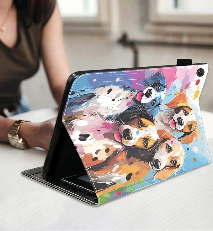 Abstract Watercolor Art Dogs