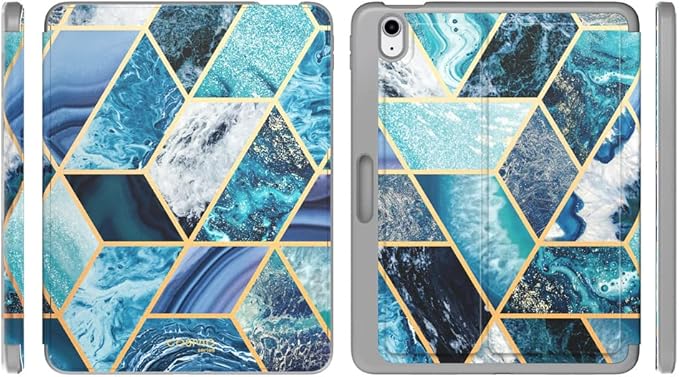 i-Blason for iPad mini 7 Case (A17 Pro 2024) iPad mini 6 Case (2021) 8.3 inch Full-Body Trifold with Built-in Screen Protector Smart Cover with Auto Sleep/Wake &amp Pencil Holder Cosmo Series (Oce