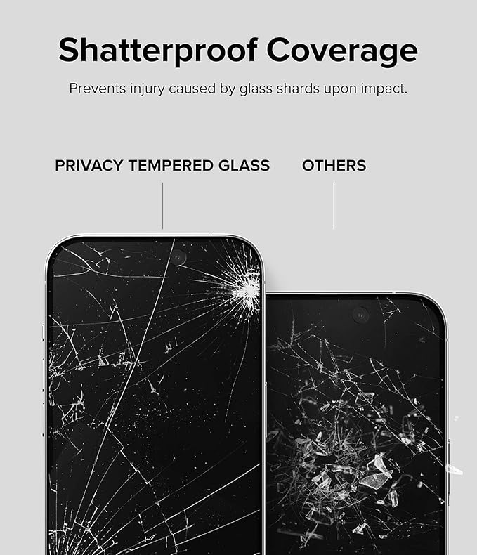 Ringke Privacy Glass [Feel Better in Public] Compatible with iPhone 15 Pro Max Screen Protector Easy to Install Case Friendly Tempered Glass Anti-spy Privacy Screen Protector with Installation Tool