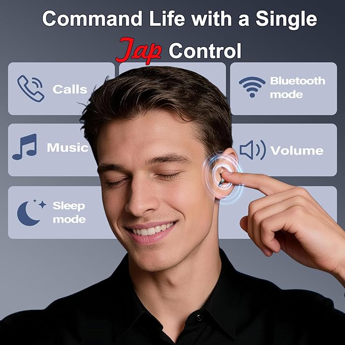 Sleep Earbuds Bluetooth 6.0 in Ear 2026 Mini Sleep Headphones with Sleep Monitor and APP Small Earplugs for Side Sleepers 48H Playtime Sleep Earphones with Sleep Mode Deep Black