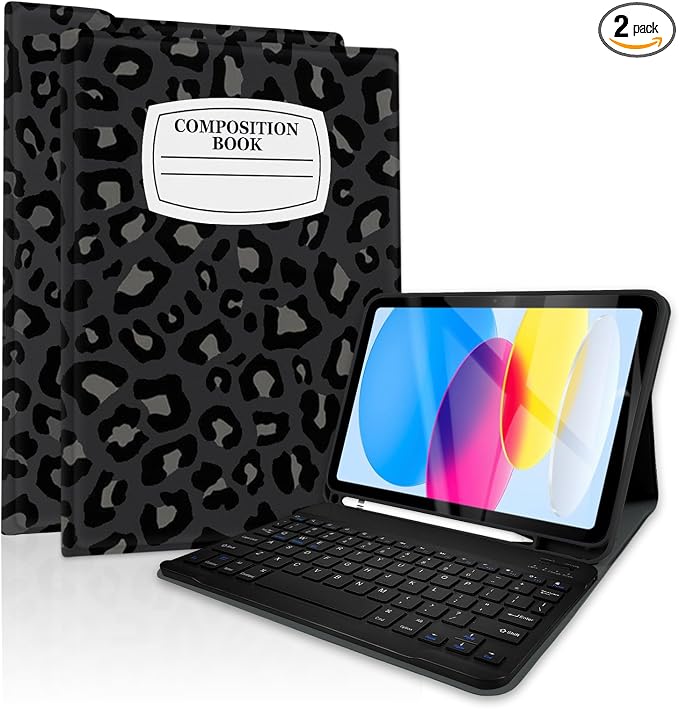 Notebook Leopard Black Grey