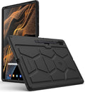 Poetic TurtleSkin Case Designed for Samsung Galaxy Tab S8 Ultra 14.6 Inch 2022 Heavy Duty Shockproof Rugged Kids Friendly Drop Protection Silicone Cover Black