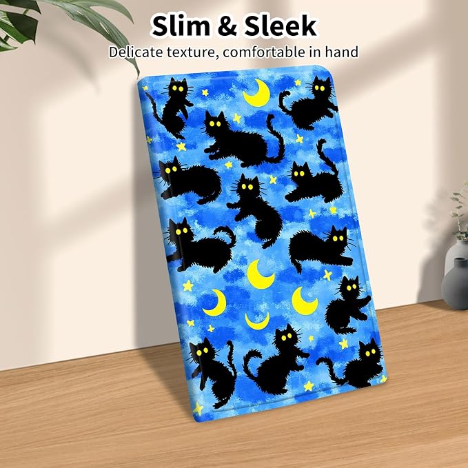 Cute Cat Moon Blue