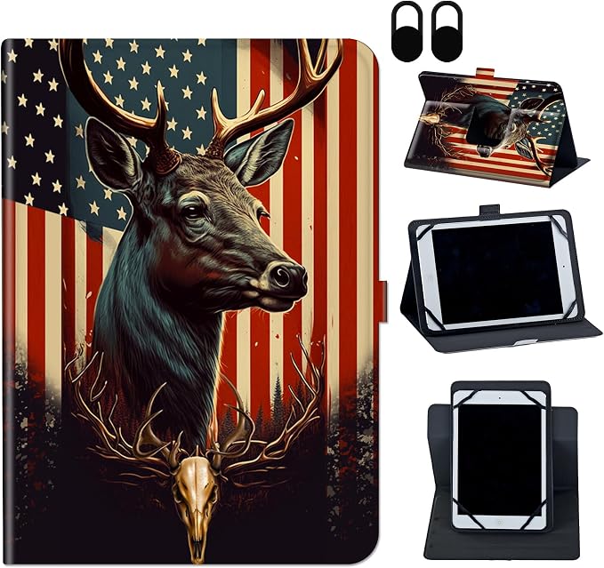 American Flag Deer /Skull