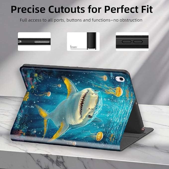 Smiling Shark with Jellyfish
