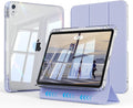 Case for iPad Air 11 inch M4/M3/M2 (2026/2025/2024) &amp iPad Air 5/4th Generation (2022/2020) 10.9 inch 2-in-1 Removable Hard PC Transparent Back with Pencil Holder Auto Sleep/WakeLight Purple