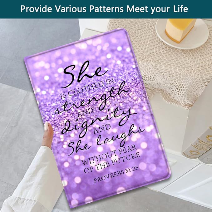 Purple Glitter Quote Proverbs 31-25