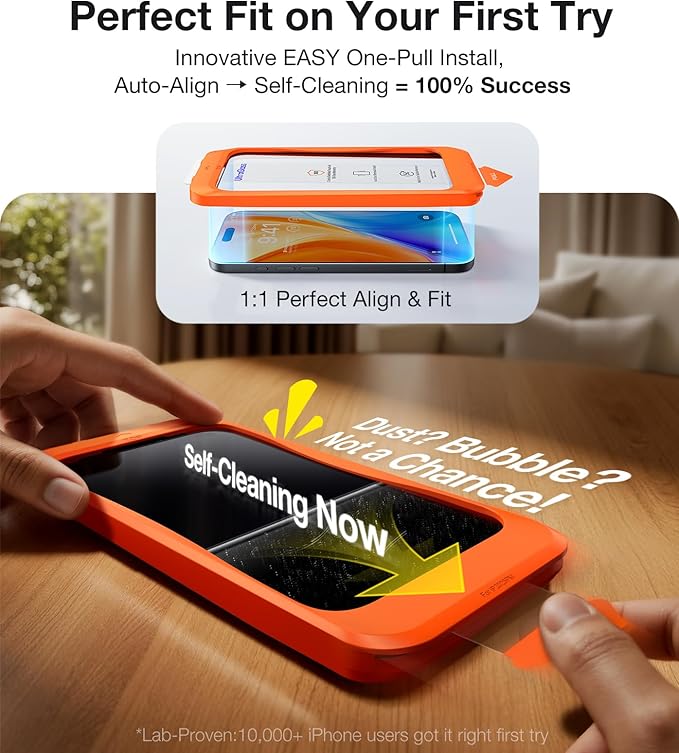 UltraGlass UNBREAK TOP 9H+ Armor for iPhone 17 Pro Max Screen Protector [NO.1 Military Grade Shatterproof] Screen Protector 17 Pro Max Tempered Glass 17 ProMax Longest Durable Full Coverage 2 Pack