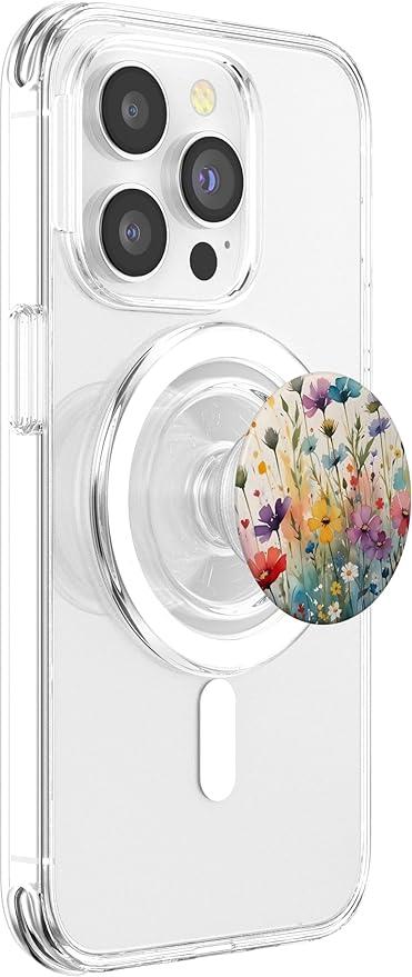 Wildflower Watercolor Floral PopSockets PopGrip for MagSafe
