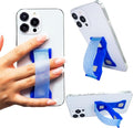 LOVEHANDLE PRO Premium Phone Grip - Silicone Phone Strap - Magnetic Phone Mount and Kickstand for Smartphone and Tablet - Sapphire Glitter Silicone